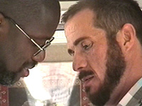 Bearded mature dude pleases his huge black lover